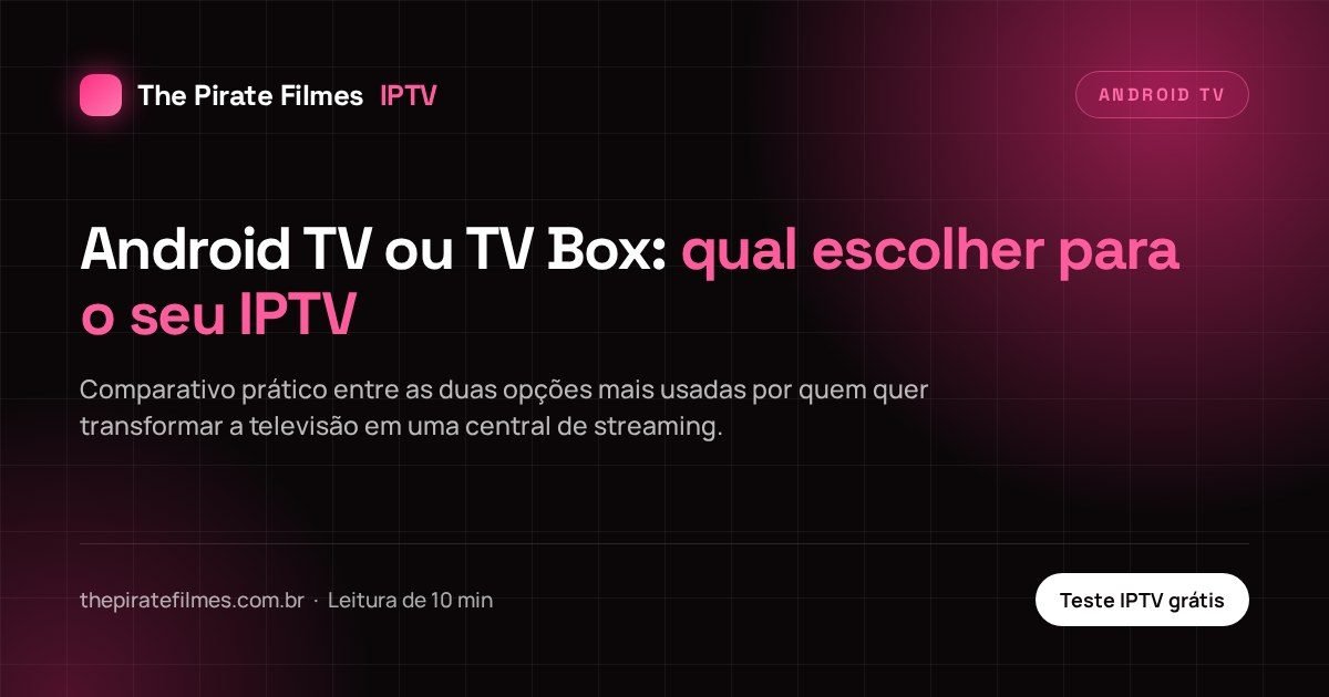 Capa do artigo: Android TV ou TV Box: qual escolher para o seu IPTV